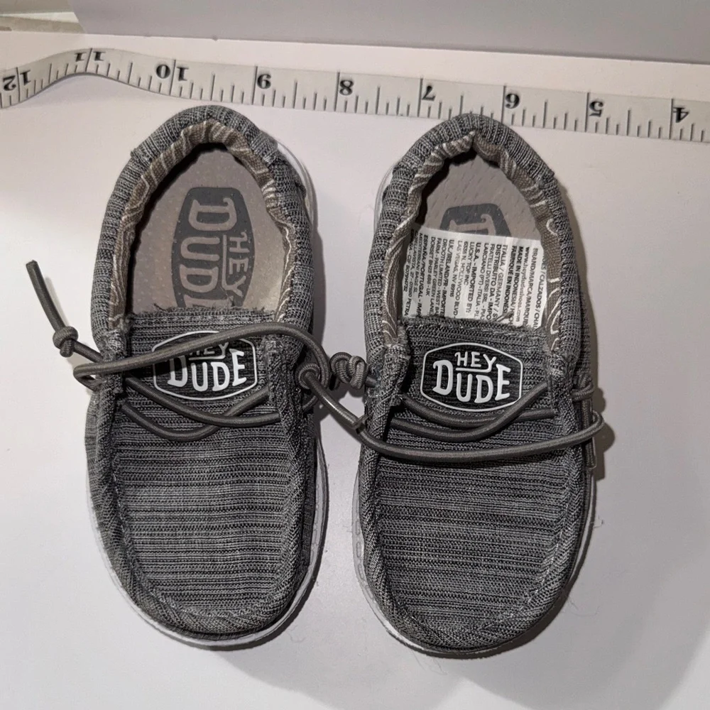 Hey Dude Kids Charcoal Moccasins